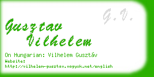 gusztav vilhelem business card